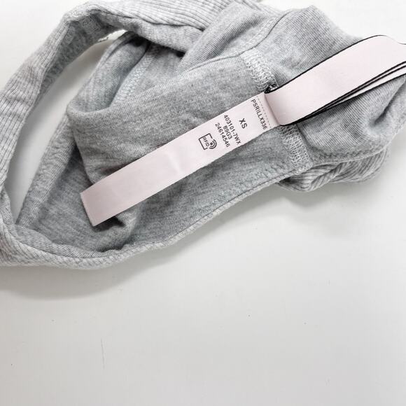 Victorias Secret XSmall Light Heather Gray Ribbed Plunge Bralette Comfort Lounge - Picture 9 of 9